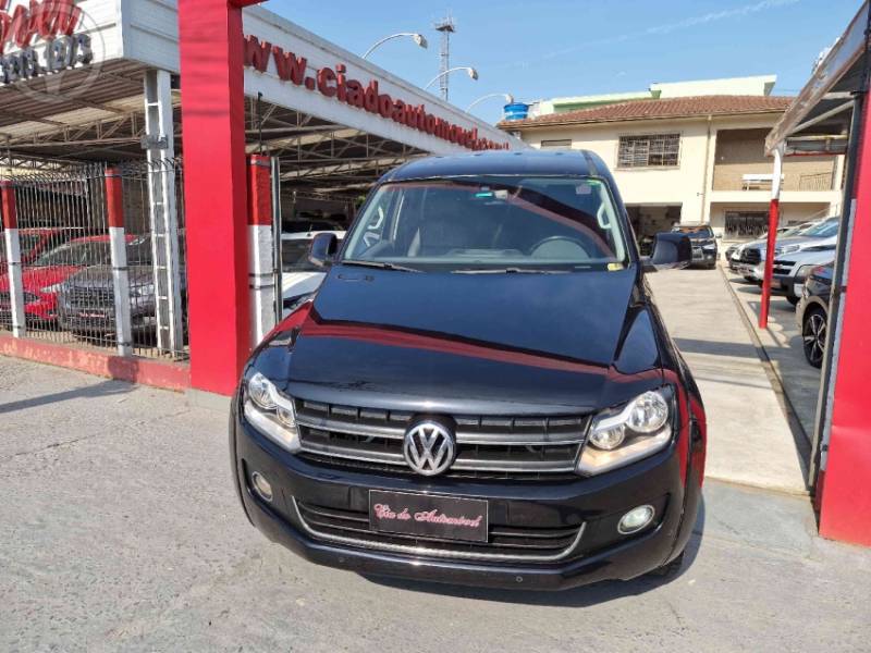 VOLKSWAGEN - AMAROK 2.0 HIGHLINE 4X4 CD 16V TURBO INTERCOOLER DIESEL 4P AUTOMÁTICO - 2013/2013 - PRETA - R$ 86.000,00