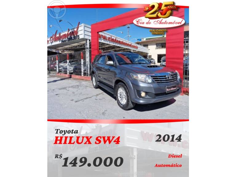 TOYOTA - HILUX SW4 3.0 SRV 4X4 16V TURBO INTERCOOLER DIESEL 4P AUTOMÁTICO - 2014/2014 - CINZA - R$ 149.000,00