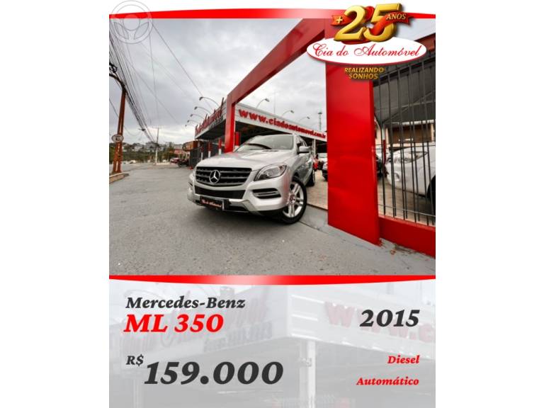 MERCEDES-BENZ - ML 350 3.0 BLUETEC SPORT V6 DIESEL 4P AUTOMÁTICO - 2015/2015 - PRATA - R$ 143.000,00
