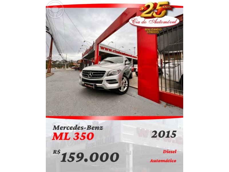 MERCEDES-BENZ - ML 350 3.0 BLUETEC SPORT V6 DIESEL 4P AUTOMÁTICO - 2015/2015 - PRATA - R$ 143.000,00