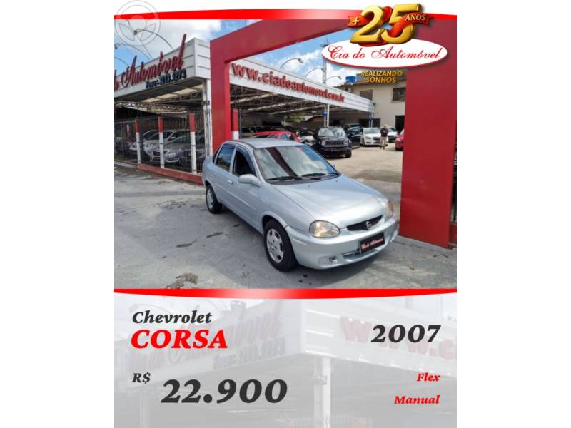 CHEVROLET - CORSA 1.0 MPFI CLASSIC SEDAN LIFE 8V FLEX 4P MANUAL - 2006/2007 - PRATA - R$ 22.900,00