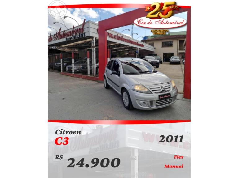 CITROËN - C3 1.4 SONORA GLX 8V FLEX 4P MANUAL - 2011/2011 - PRATA - R$ 24.900,00