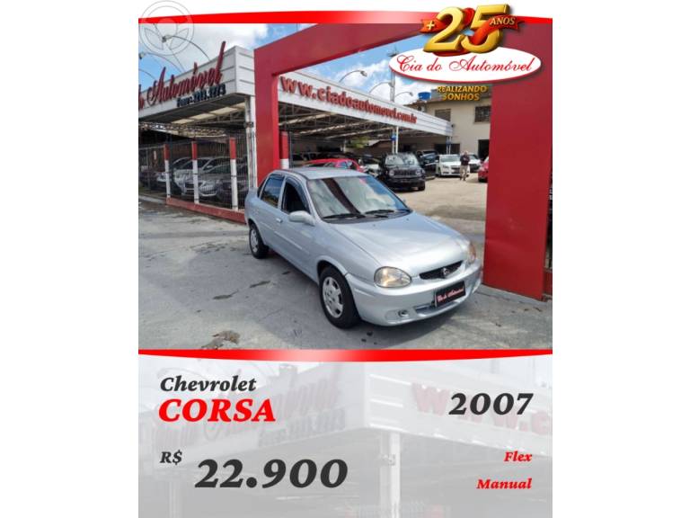CHEVROLET - CORSA 1.0 MPFI CLASSIC SEDAN LIFE 8V FLEX 4P MANUAL - 2006/2007 - PRATA - R$ 22.900,00