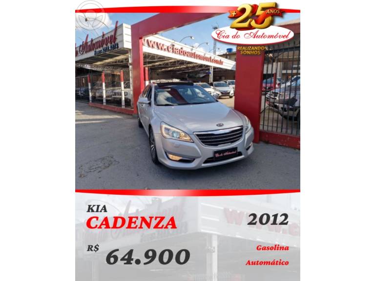 KIA MOTORS - CADENZA 3.5 V6 24V 4P AUTOMÁTICO - 2012/2012 - PRATA - R$ 64.900,00