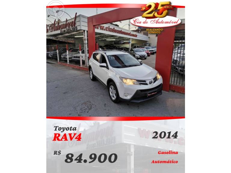 TOYOTA - RAV4 2.0 4X2 16V 4P AUTOMÁTICO - 2014/2014 - BRANCA - R$ 84.900,00
