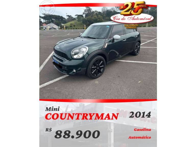 MINI - COUNTRYMAN 1.6 S TURBO 16V 184CV 4P AUTOMÁTICO - 2014/2014 - VERDE - R$ 88.900,00