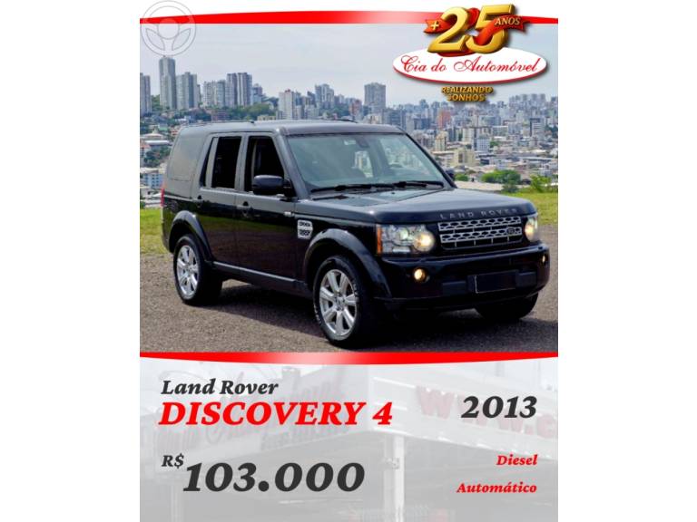 LAND ROVER - DISCOVERY 4 3.0 SE 4X4 V6 24V BI-TURBO DIESEL 4P AUTOMÁTICO - 2013/2013 - PRETA - R$ 98.000,00