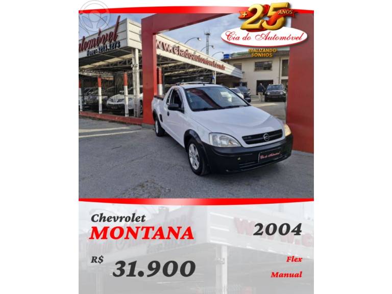 CHEVROLET - MONTANA 1.8 MPFI CS 8V FLEXPOWER 2P MANUAL - 2004/2004 - BRANCA - R$ 30.900,00