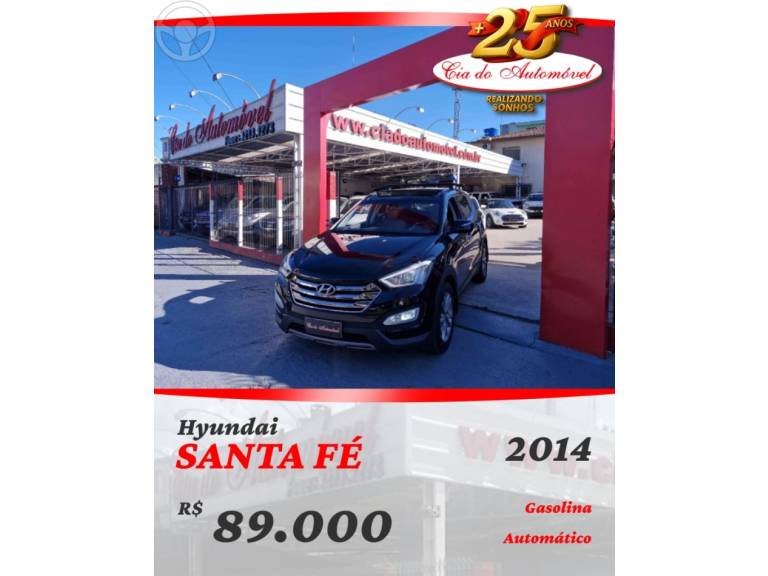 HYUNDAI - SANTA FÉ 3.3 MPFI 4X4 7 LUGARES V6 270CV 4P AUTOMÁTICO - 2013/2014 - PRETA - R$ 89.000,00