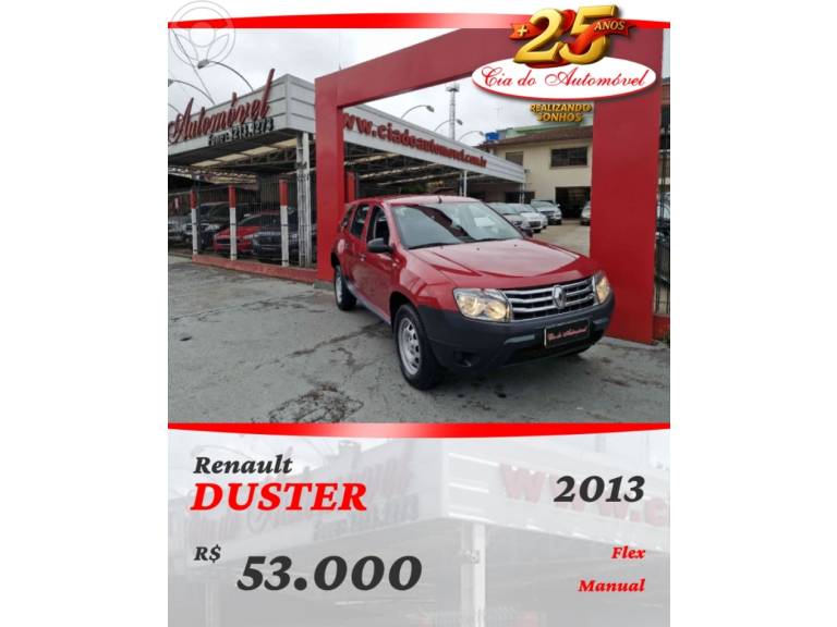 RENAULT - DUSTER 1.6 4X2 16V FLEX 4P MANUAL - 2012/2013 - BORDO - R$ 53.000,00
