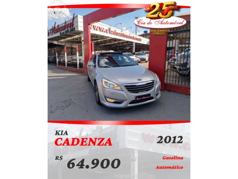 KIA MOTORS - CADENZA 3.5 V6 24V 4P AUTOMÁTICO - 2012/2012 - PRATA - R$ 64.900,00