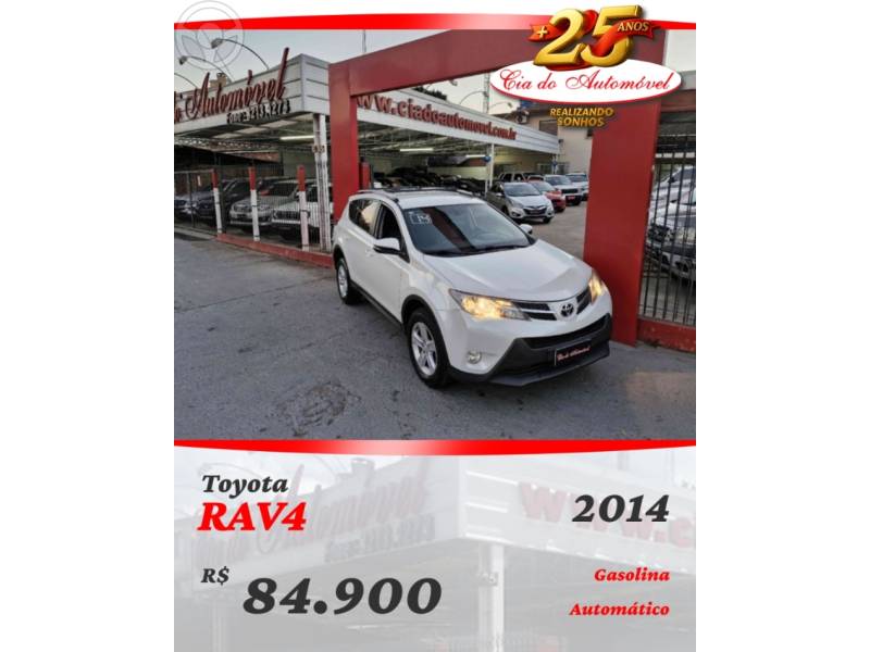 TOYOTA - RAV4 2.0 4X2 16V 4P AUTOMÁTICO - 2014/2014 - BRANCA - R$ 84.900,00