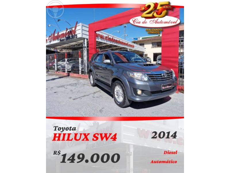 TOYOTA - HILUX SW4 3.0 SRV 4X4 16V TURBO INTERCOOLER DIESEL 4P AUTOMÁTICO - 2014/2014 - CINZA - R$ 149.000,00
