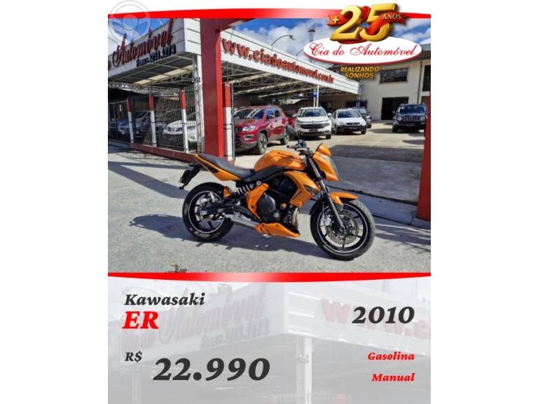 KAWASAKI - ER-6N ABS - 2010/2010 - LARANJA - R$ 22.990,00