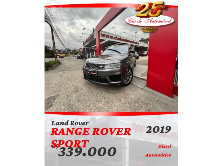 LAND ROVER - RANGE ROVER SPORT 3.0 HSE 4X4 V6 24V TURBO DIESEL 4P AUTOMÁTICO - 2018/2019 - CINZA - R$ 339.000,00