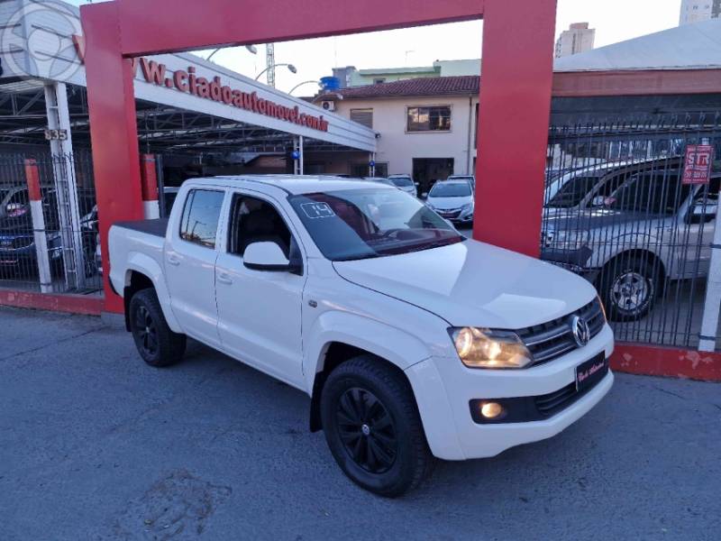 VOLKSWAGEN - AMAROK 2.0 TRENDLINE 4X4 CD 16V TURBO INTERCOOLER DIESEL 4P AUTOMÁTICO - 2014/2014 - BRANCA - R$ 99.000,00