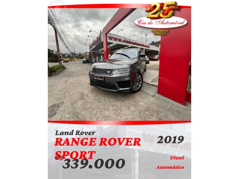 LAND ROVER - RANGE ROVER SPORT 3.0 HSE 4X4 V6 24V TURBO DIESEL 4P AUTOMÁTICO - 2018/2019 - CINZA - R$ 285.000,00