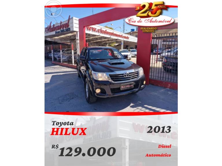 TOYOTA - HILUX 3.0 SR 4X4 CD 16V TURBO INTERCOOLER DIESEL 4P AUTOMÁTICO - 2012/2013 - PRETA - R$ 129.000,00
