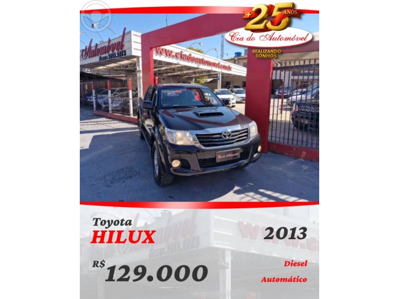 TOYOTA - HILUX 3.0 SR 4X4 CD 16V TURBO INTERCOOLER DIESEL 4P AUTOMÁTICO - 2012/2013 - PRETA - R$ 129.000,00