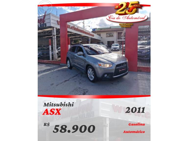 MITSUBISHI - ASX 2.0 4WD 16V 4P AUTOMÁTICO - 2011/2011 - CINZA - R$ 58.900,00