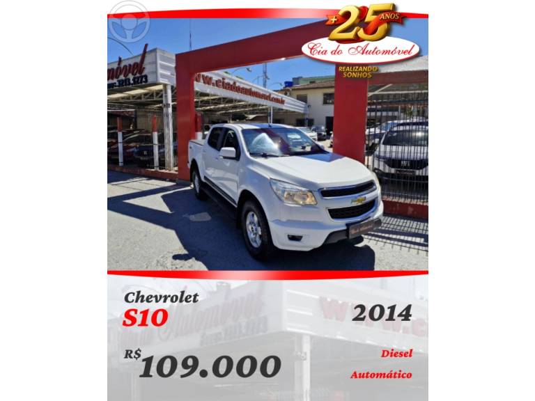 CHEVROLET - S10 2.8 LT 4X4 CD 16V TURBO DIESEL 4P AUTOMÁTICO - 2013/2014 - BRANCA - R$ 109.000,00
