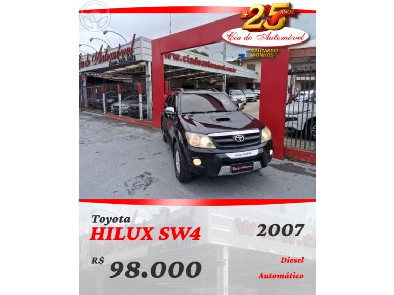 TOYOTA - HILUX SW4 3.0 SRV 4X4 16V TURBO INTERCOOLER DIESEL 4P AUTOMÁTICO - 2006/2007 - PRETA - R$ 98.000,00