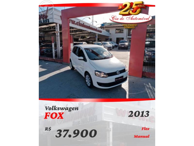 VOLKSWAGEN - FOX 1.0 MI TREND 8V FLEX 4P MANUAL - 2012/2013 - BRANCA - R$ 37.900,00
