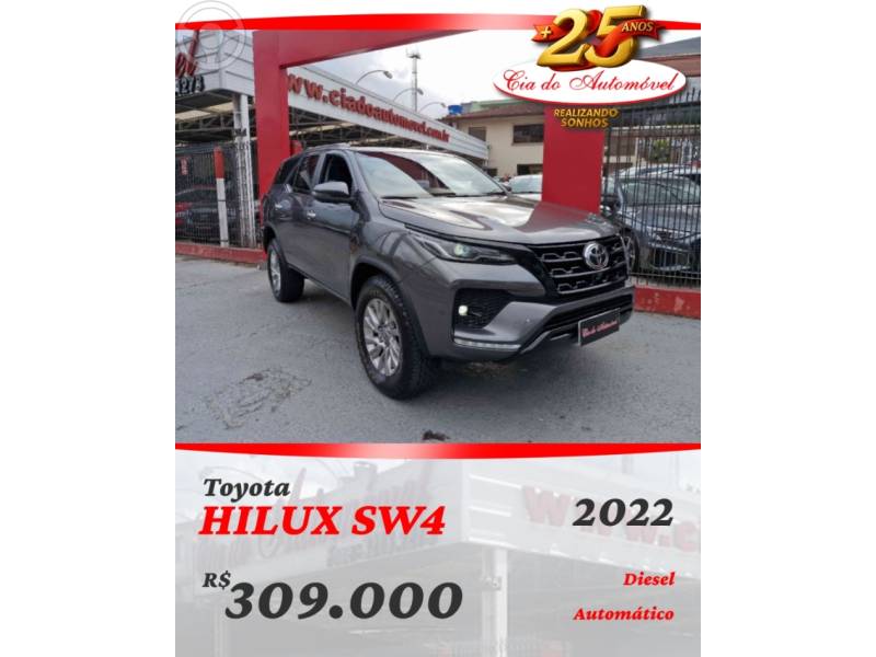 TOYOTA - HILUX SW4 2.8 SRX 4X4 16V TURBO INTERCOOLER DIESEL 4P AUTOMÁTICO - 2021/2022 - CINZA - R$ 299.900,00