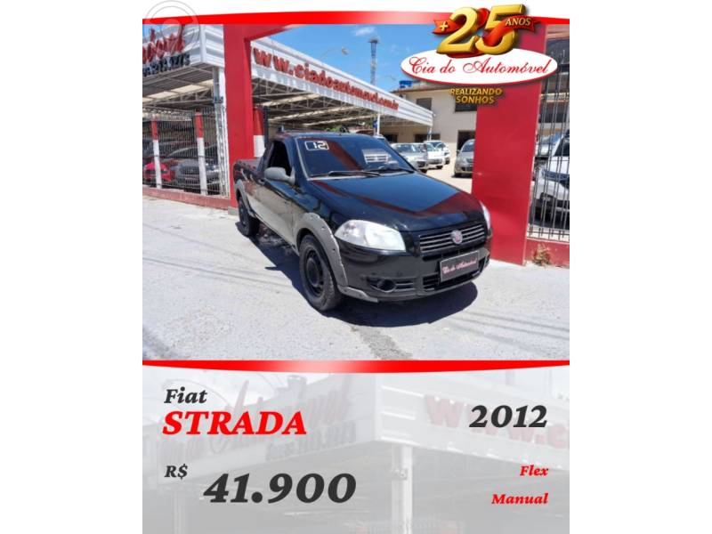 FIAT - STRADA 1.4 MPI WORKING CS 8V FLEX 2P MANUAL - 2012/2012 - PRETA - R$ 41.900,00